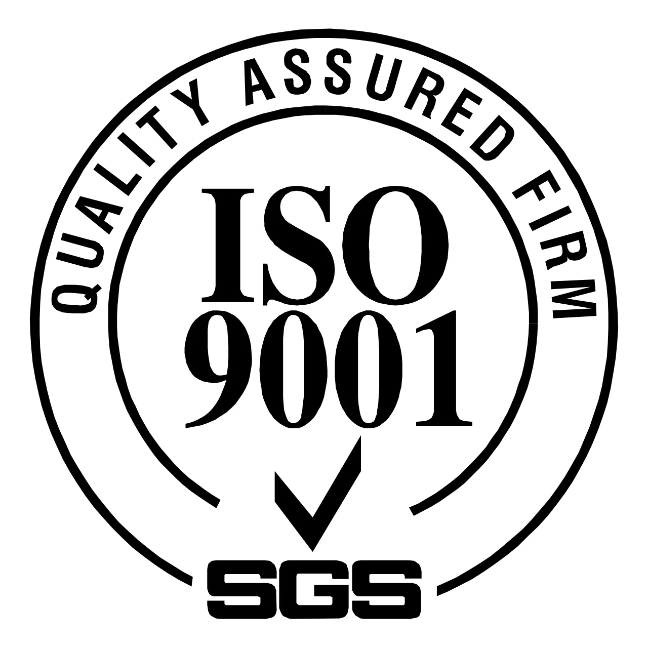 CERTIFICACIÓN ISO 9001 logo over indoor sports facility with artificial turf